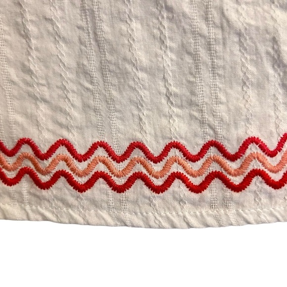 Savanna Jane Off Shoulder Floral Embroidered Top Sz S Cotton Short Sleeve Blouse - Picture 4 of 8